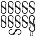 Proberos 10 Pcs Dual Hook S-Shape Carabiner Clip Keyring & Keychain With Dual Hooks, Multi-Purpose For Backpack, Camping, Outdoo
