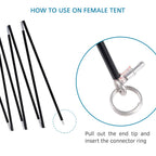 Brilliance4U Tent Poles Replacement 3/8