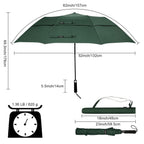 G4Free 62 Inch Portable Golf Umbrella Large Oversize Double Canopy Vented Windproof Waterproof Automatic Open Stick Umbrellas Fo