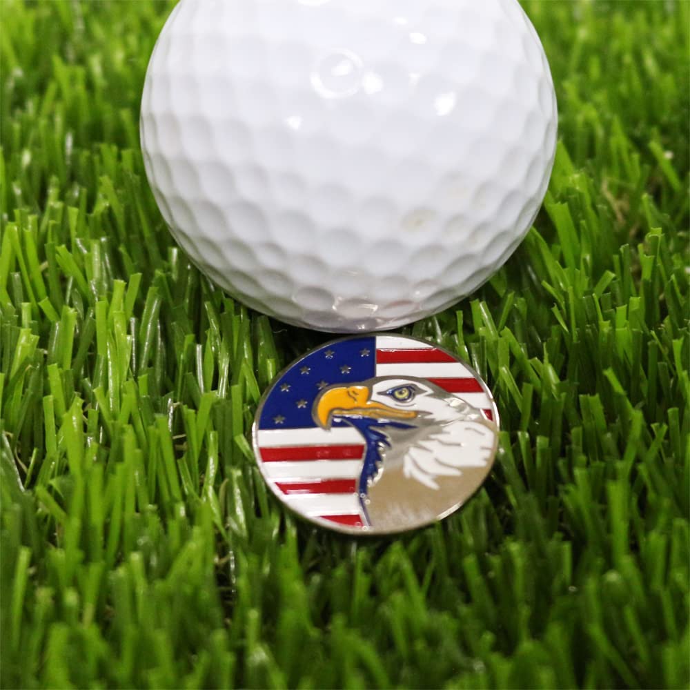 Pinmei Flower Golf Ball Marker With Golf Hat Clip For Your Friend (Red Flag)