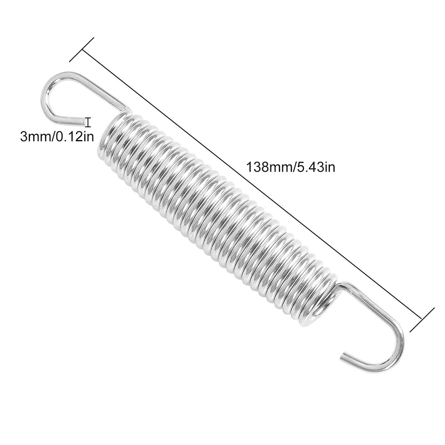 40 Pack Trampoline Springs 5.5Heavy Duty Galvanized Steel Replacement Trampoline Parts Springs With T Hook, Great For Outdoor Tr