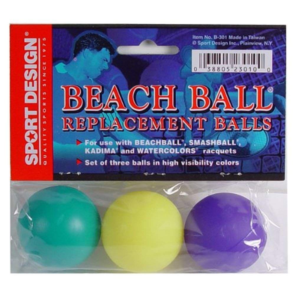 Sport Design Replacement Beach Balls For Beachball Smashball Kadima Watercolors (Set Of Three Balls In Assorted Colors )
