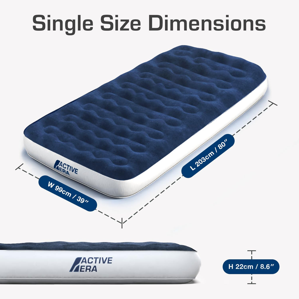 Active Era Luxury Camping Air Mattress With Built In Pump - Twin Air Mattress With Usb Rechargeable Pump, Travel Bag - Single Ai