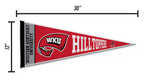 Rico Industries Ncaa Western Kentucky Hilltoppers Exclusive 12'' X 30'' Felt Wall D  Cor Pennant - Great For Home/Bed Room/Man C