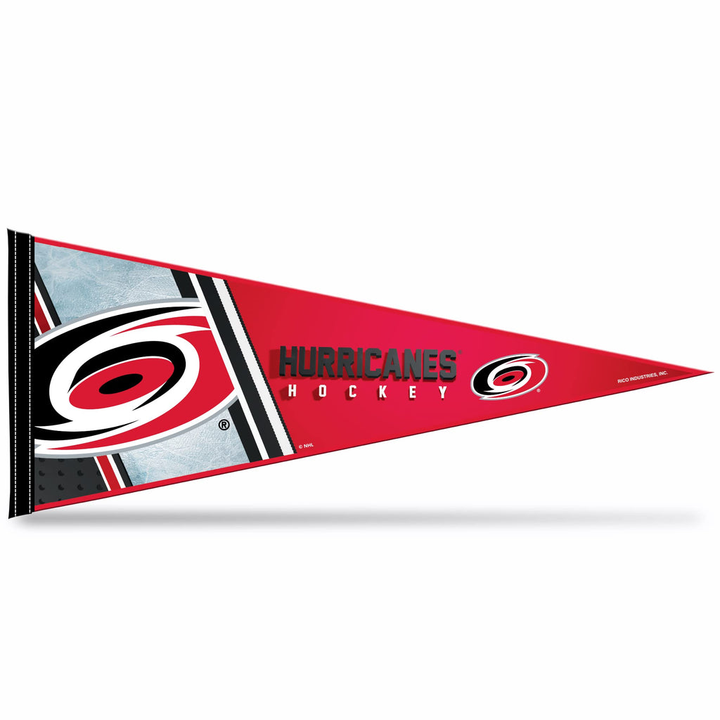 Rico Industries Nhl Hockey Carolina Hurricanes Primary 12'' X 30'' Felt Wall D  Cor Pennant - Great For Home/Bed Room/Man Cave D
