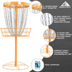 Axiom Discs Pro 24-Chain Disc Golf Basket - Orange