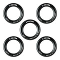 Fusion Climb Small 2-Inch Orange Black Aluminum O-Ring - Matte Black (5-Pack)