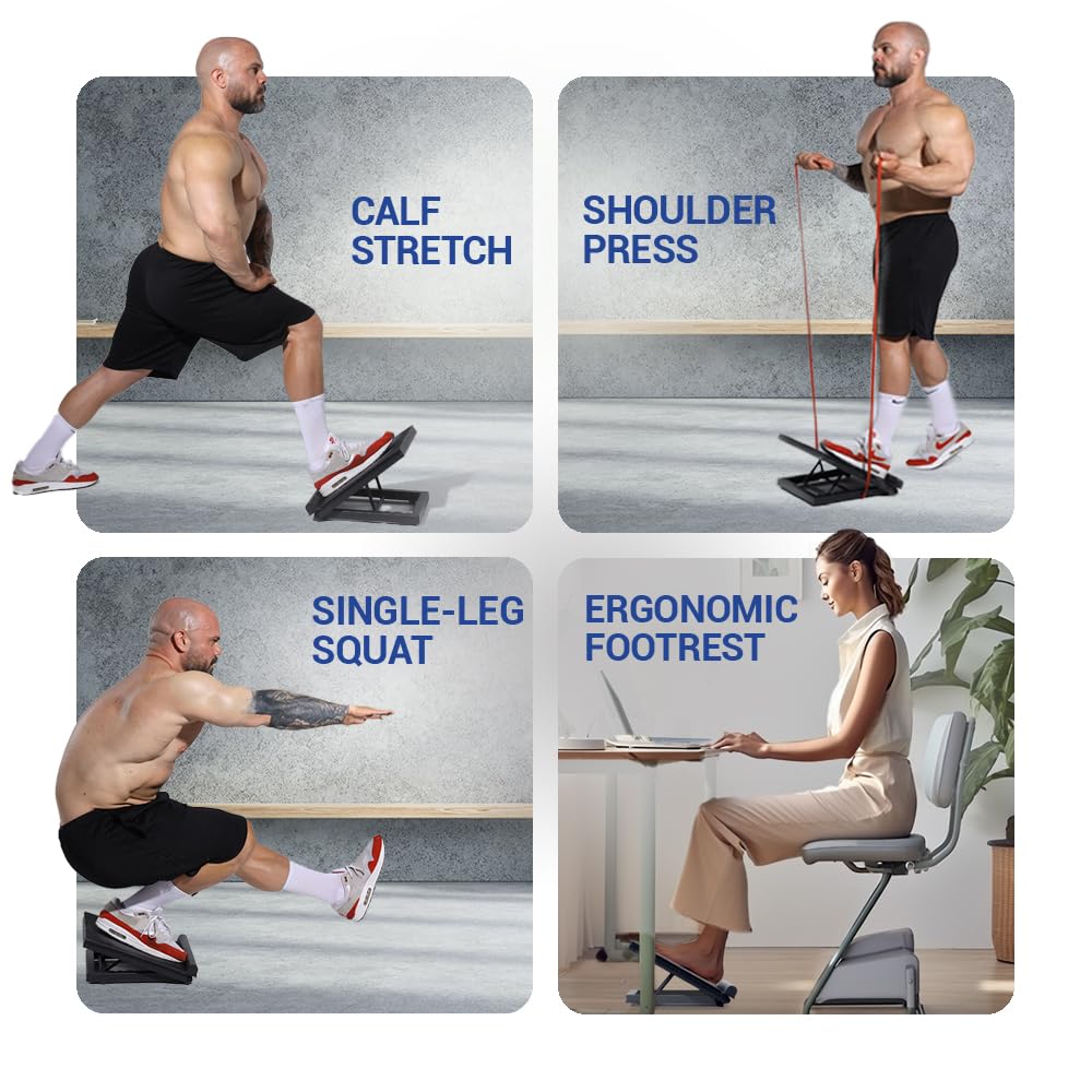 Yes4All Calf Stretcher Slant Board - Extend Your Flexibility & Range Of Motion - Collapsible, Maximum Stability, Anti-Slip Surfa