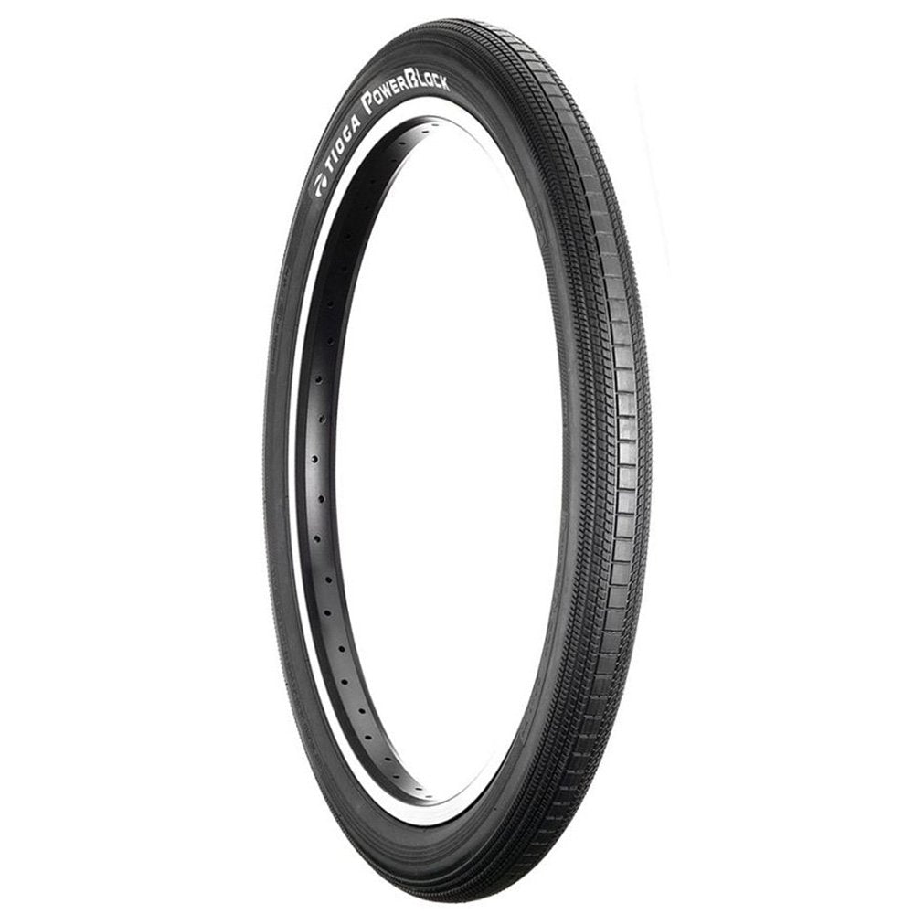 Tioga PowerBlock Tire-20 x 2.1 (ISO 406) Wire Bead, Black