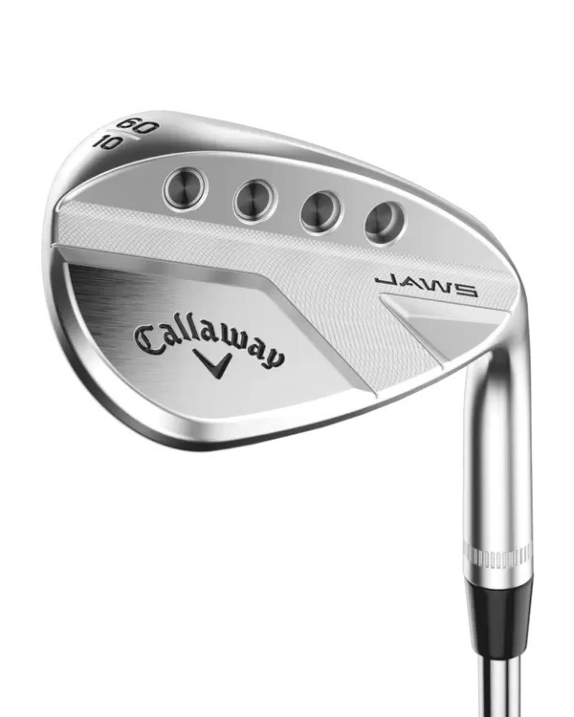 Callaway 2023 Jaws RAW Chrome Full Toe Lob Wedge, Left Handed, 58-10 (Bounce) J Grind, Steel, Wedge Flex, Standard