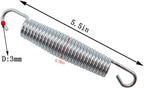 Hengle 5.5 Inch(14Cm) Trampoline Spring Heavy Spring Stainless Steel Galvanized Spring (10Pcs) And 1T-Hook