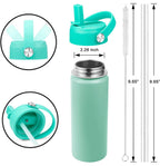Lids With Straw For Hydroflask Wide Mouth 20 32 40 Oz, Flex Straw Lid Fit For Hydro Flask Sports Water Bottles, Flexible Handle