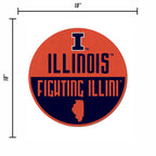 Rico Industries Ncaa Illinois Fighting Illini Classic Shape Cut Pennant - Home And Living Room D  Cor - Soft Felt Ez To Hang