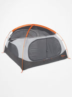 Marmot Halo 4 Person Tent, 4-Season Camping, 4-Poster Bed, Large Front Vestibule, Zip Open/Close Canopy, Pole Sleeve-Clip Combo,
