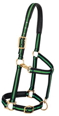 Weaver Leather Padded Adjustable Nylon Horse Halter, Green, 1'' Large Horse