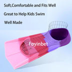 Foyinbet Kids Swim Fins,Short Youth Fins Swimming Flippers For Lap Swimming And Training For Children Girls Boys Teens Adults Me