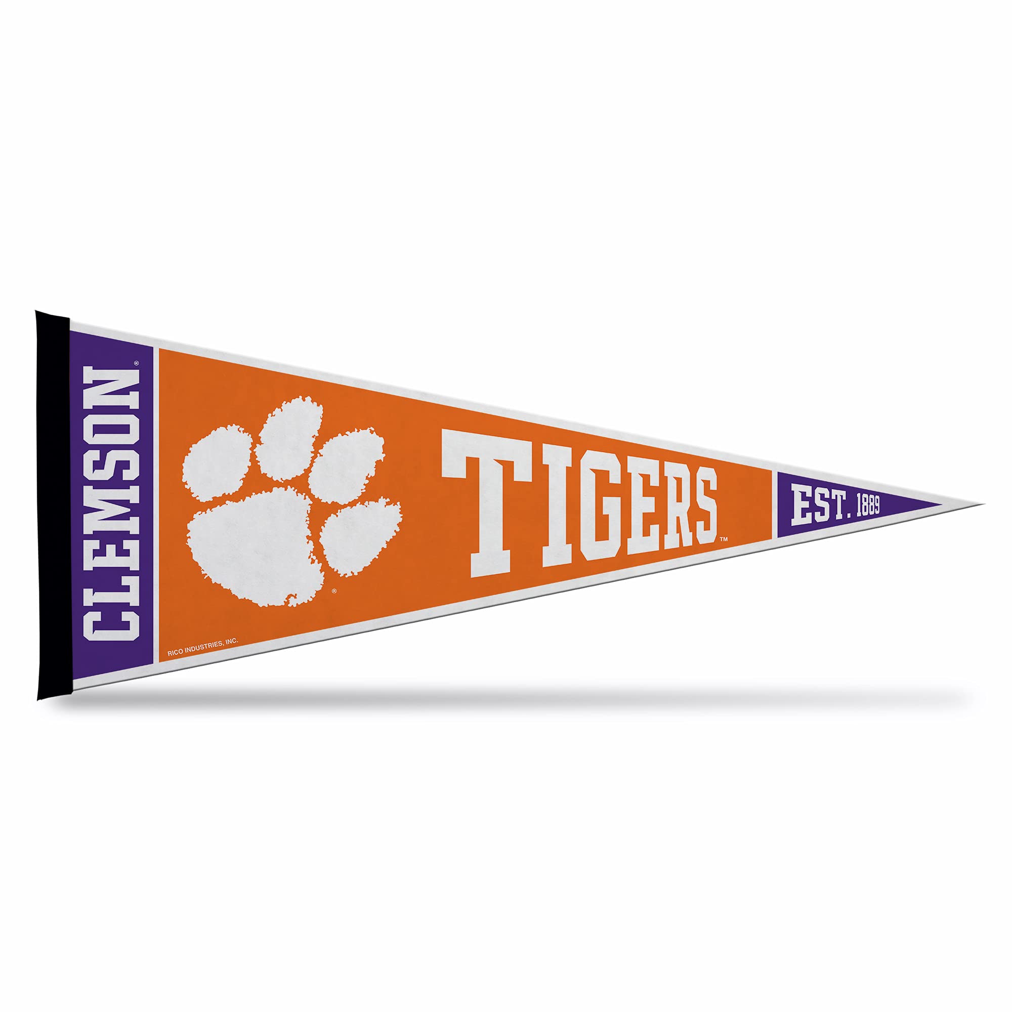 Rico Industries Ncaa Clemson Tigers Exclusive 12'' X 30'' Felt Wall D  Cor Pennant - Great For Home/Bed Room/Man Cave D  Cor