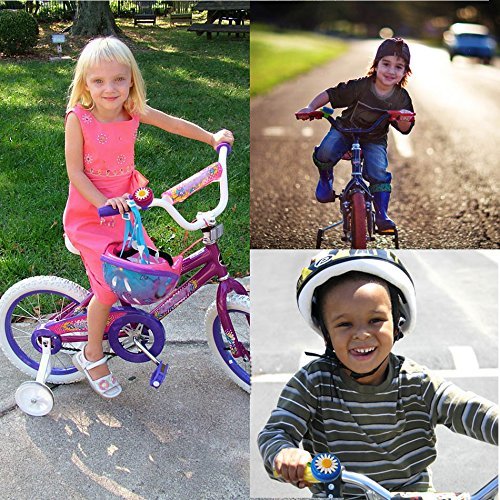 Paliston Kid'S Bike Bell, Bicycle Bell For Girls, Bike Horn, Toddler Bike Bells (Pink & White)