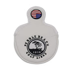 Histar Pebble Beach Magnetic Closure Golf Small Mallet Shaped Putter Cover For Scotty Cameron (White)