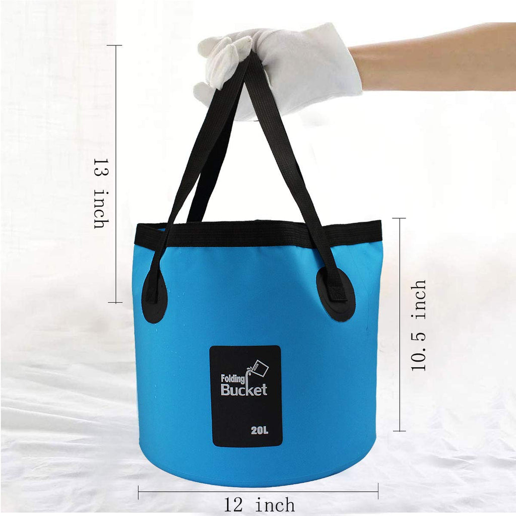 Collapsible Bucket,Camping Water Storage Container 5 Gallon(20L) Portable Folding Bucket Wash Basin For Traveling Hiking Fishing