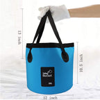 Collapsible Bucket,Camping Water Storage Container 5 Gallon(20L) Portable Folding Bucket Wash Basin For Traveling Hiking Fishing