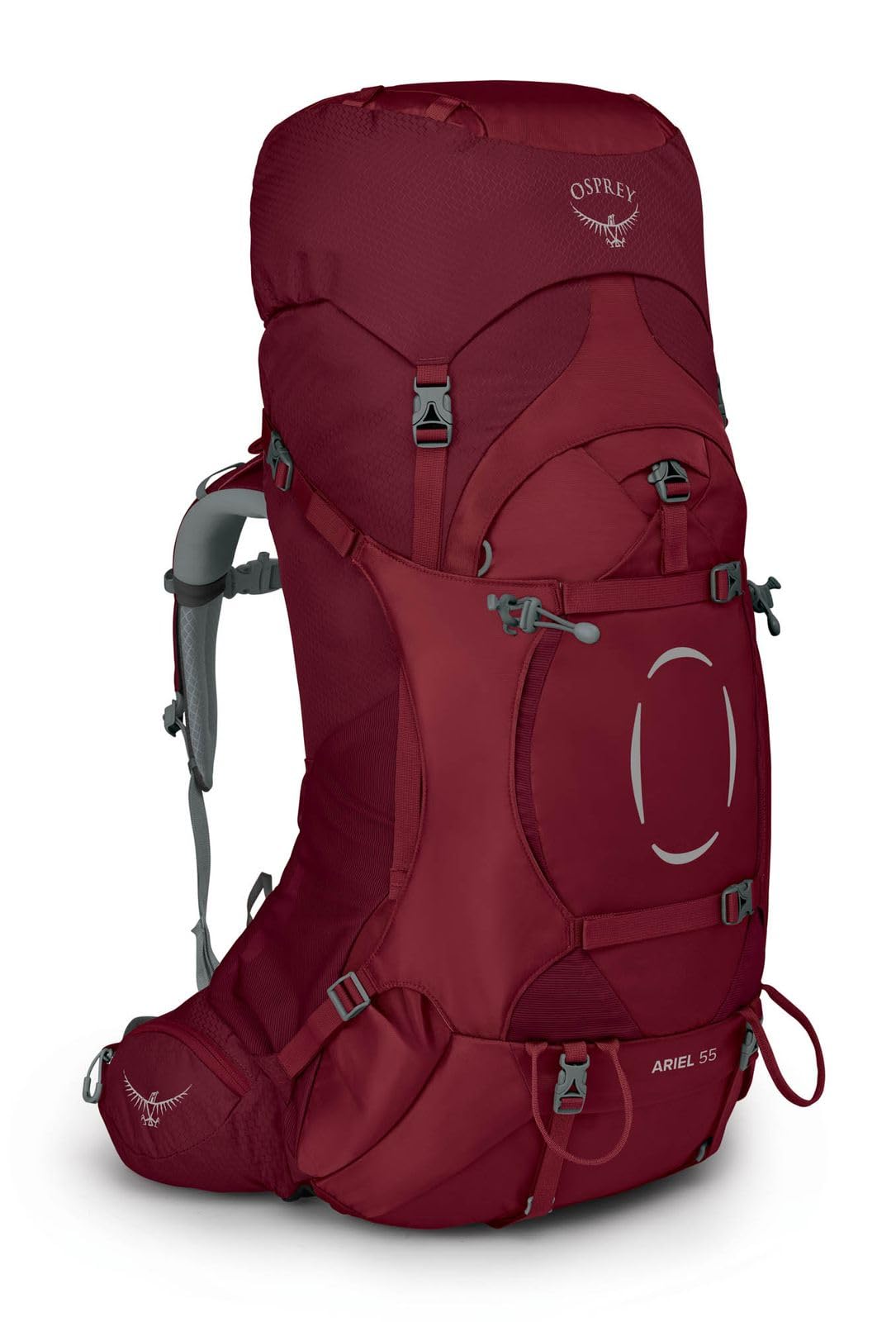 Osprey Ariel 55L Womens Backpacking Backpack, Claret Red, WXS/S