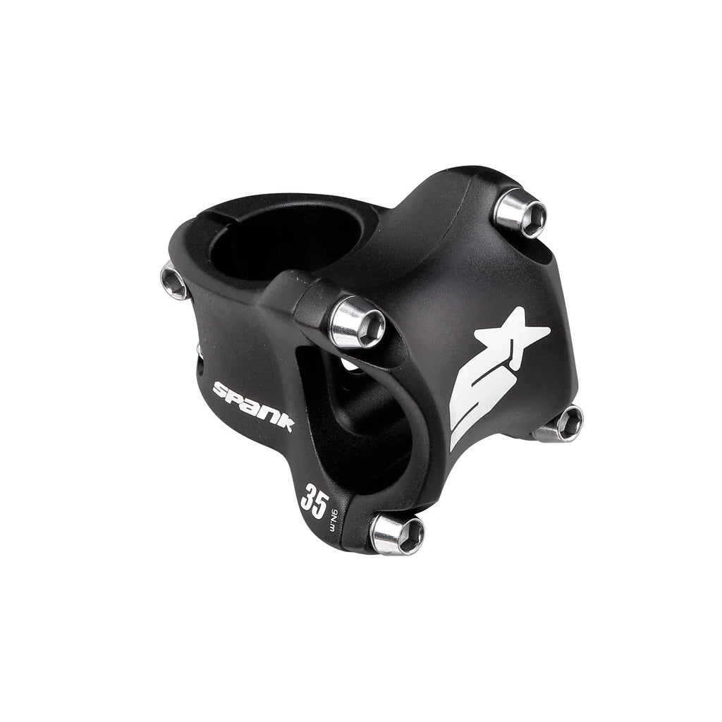 Spank Spike Race 2 Shot-Peen Anodized Mtb Bicycle Stem (Black, 35Mm), Lightweight And Strong Alloy Stem For Mountain Bike, Mount