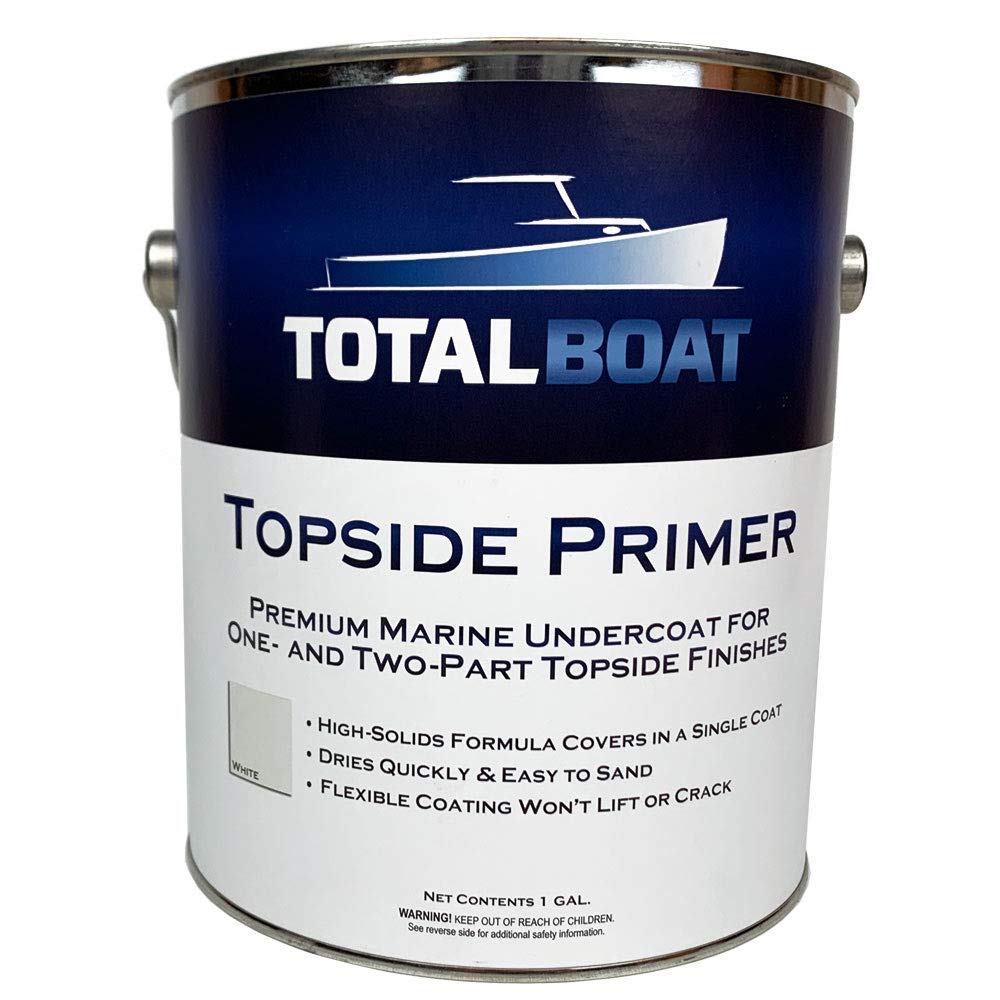 Totalboat Marine Topside Boat Paint Primer For Fiberglass And Wood (White, Gallon)