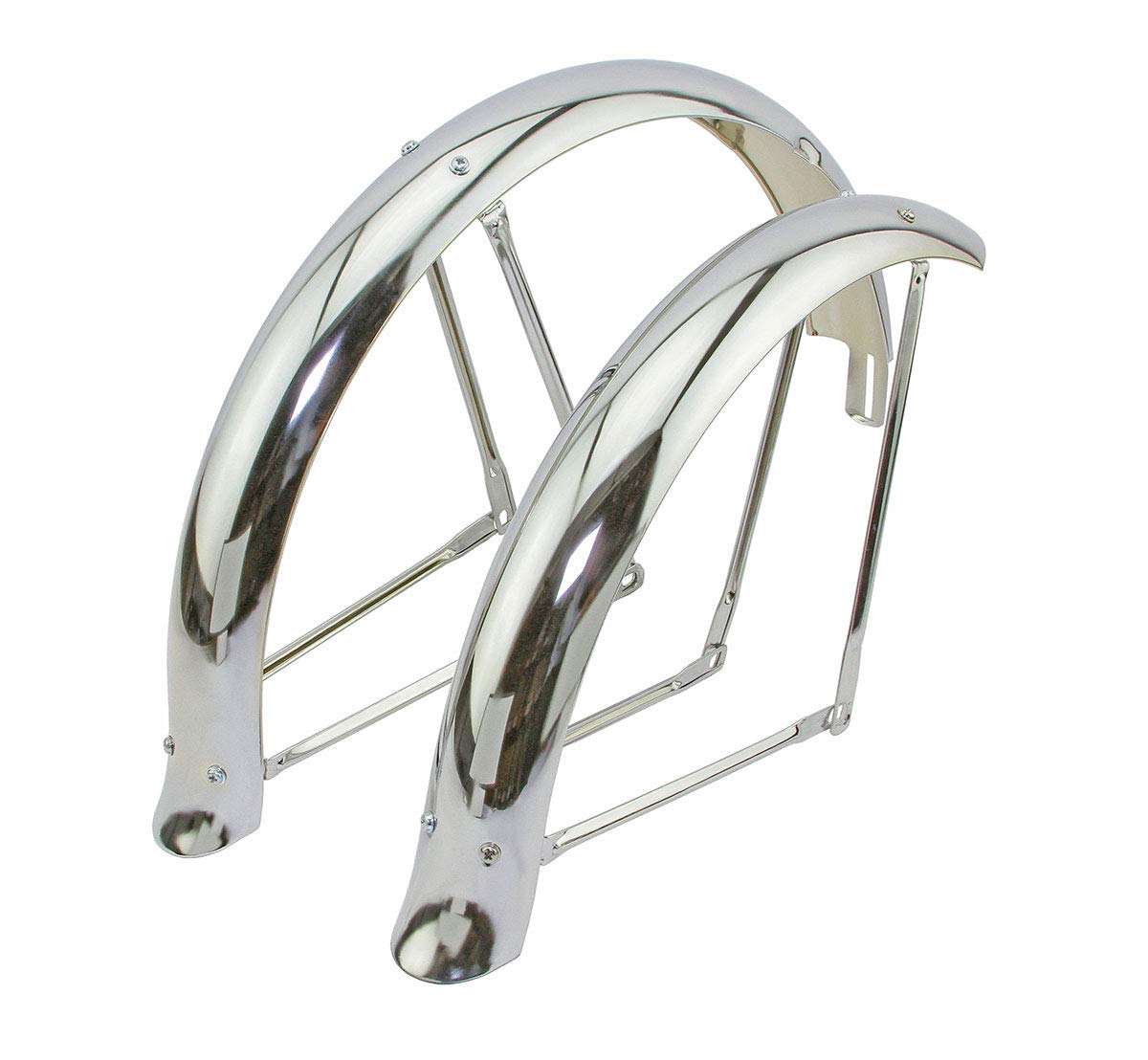 Alta Bicycle 20'' Flared Adjustable Fender Set, Multiple Colors (Chrome)