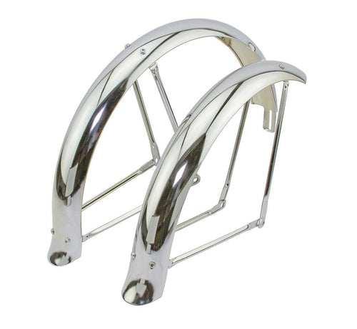 Alta Bicycle 20'' Flared Adjustable Fender Set, Multiple Colors (Chrome)