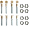 Dimebag Hardware Skateboard Mounting Nuts and Bolts 1 Phillips - Skateboard Truck Hardware - Lots of Colors (Gold)