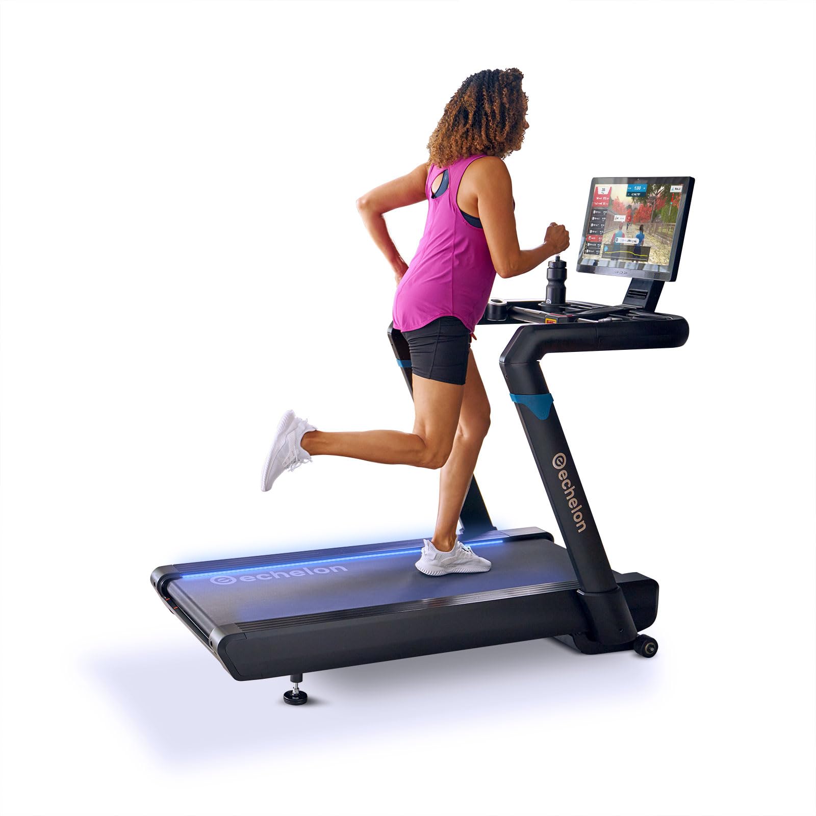 Echelon Stride Treadmill, Touchscreen, Auto-Fold, Motorized Incline, Comfortable Air Cushioning Deck, Elevate Home Workouts, Eas