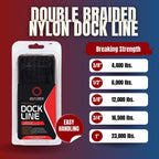South Bend Rope Marine Grade Double Braided Nylon Dock Line W/Eye Splice (Black, 1-Inch X 35 Feet)