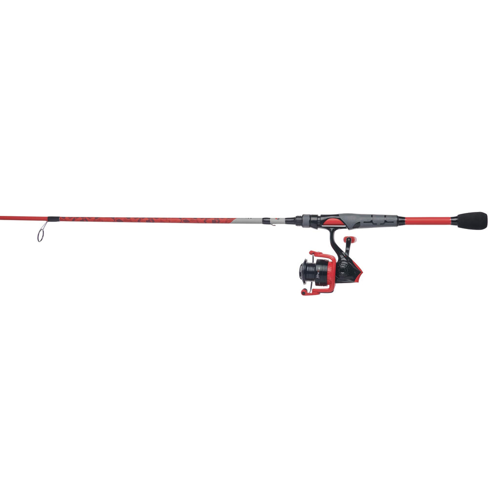 Abu Garcia 7 Max X Fishing Rod And Reel Spinning Combo, 3 +1 Ball Bearings With Lightweight Graphite Body & Rotor, Rocket Line M