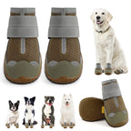 Jzxoiva Dog Shoes For Large Dogs Boots, Breathable Dog Booties For Hardwood Floors, Outdoor Paw Protector With Reflective Strips