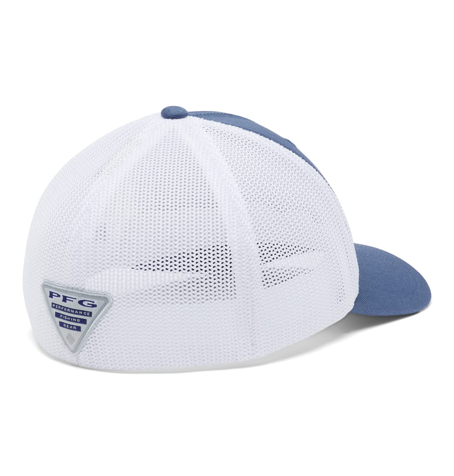 Columbia Unisex PFG Fish Flag Mesh Ball Cap, Night Tide/White, L/XL