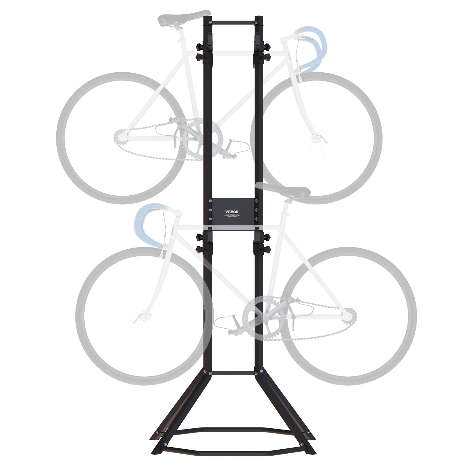 Vevor 4 Bike Storage Rack, Free Standing Gravity Wall Vertical Bike Rack, Fully Adjustable Bike Rack Garage, Sturdy Steel & Easy
