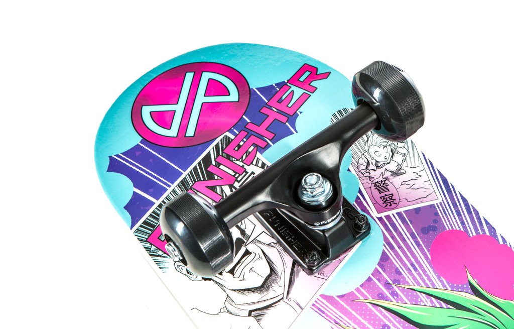 Punisher Skateboards Anime Complete Skateboard With Convace Deck