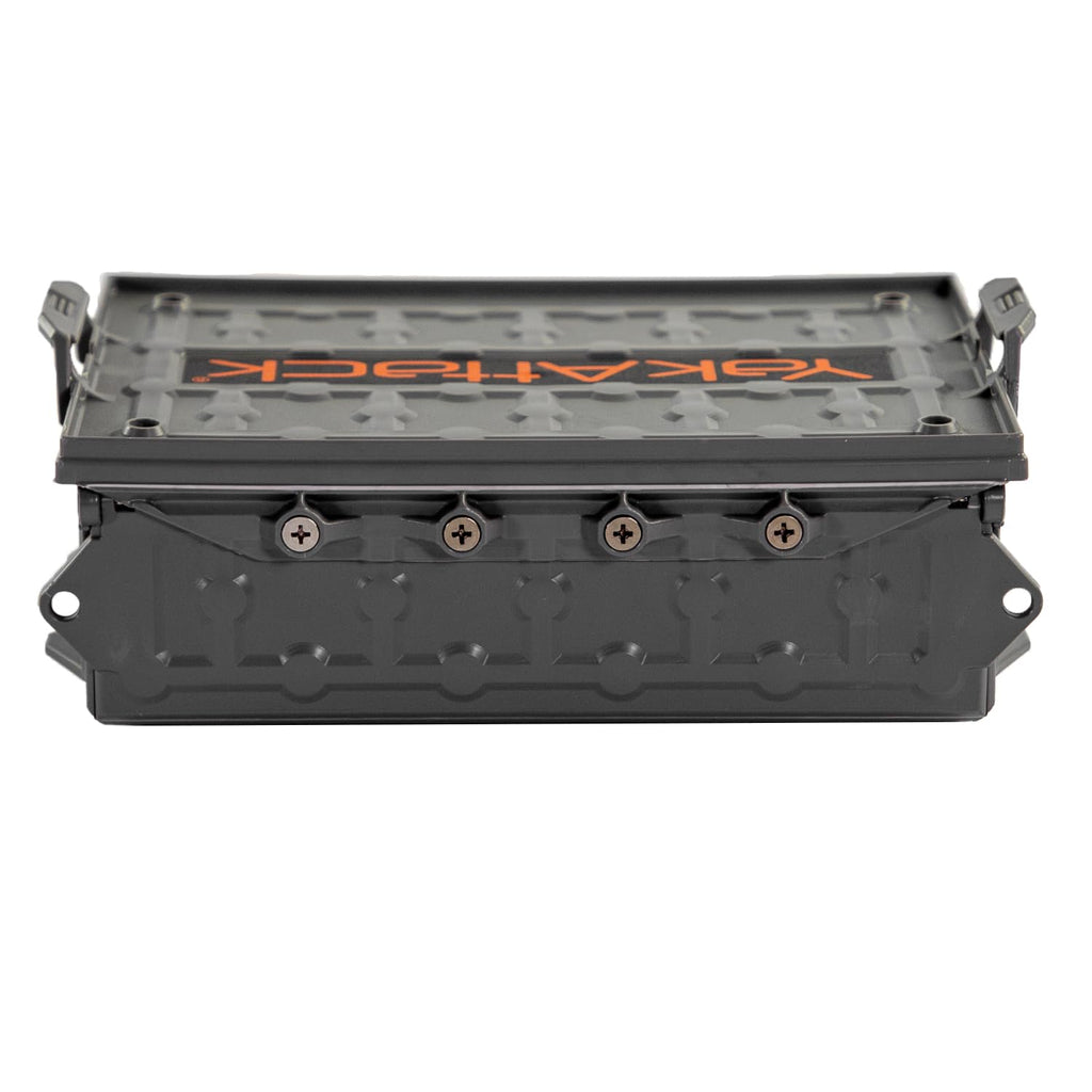 Yakattack Tracpak Stackable Storage Box - Battleship Grey | Kayak Fishing Gear Storage | Fits Geartrac & Mightymount | Kayak Acc