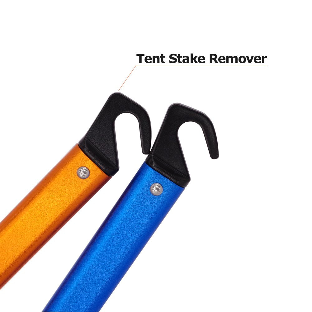 Hikemax Lightweight Outdoor Camping Hammer Aluminum Tent Hammer With Tent Stake Remover, 13-Ounce, Orange