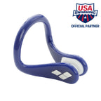 Arena Unisex Nose Clip Pro Swimming Nose Plug For Adults, Soft Pads, Pvc Free, Blue/White, One Size