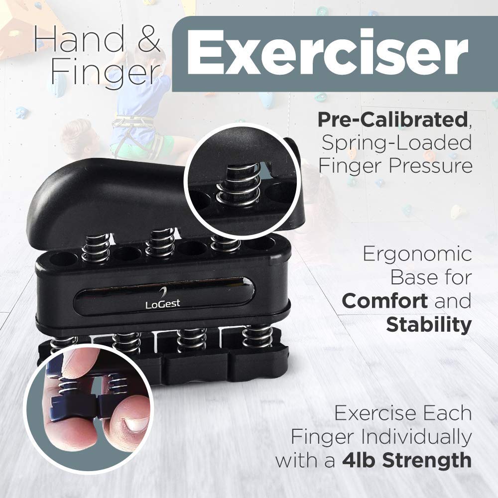 3 Pack Finger Strengthener - Exerciser For Forearm And Hand Grip Workout Equipment Musician, Rock Climbing Therapy Gripper Set K