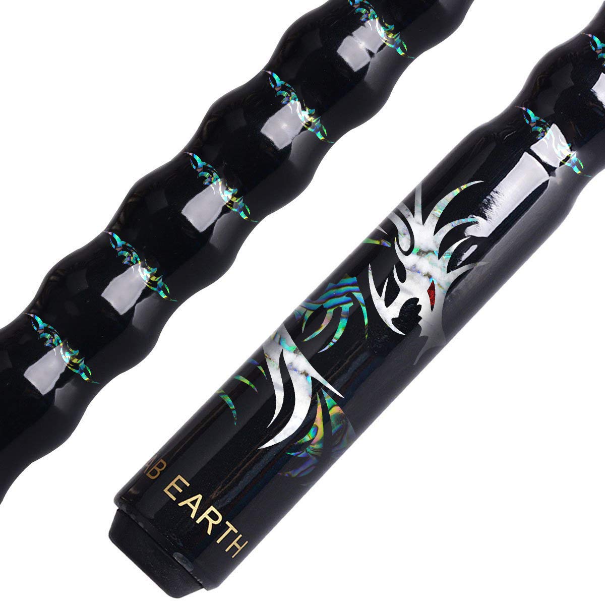 AB Earth 58 Pool Cue/Pool Stick Ergonomic Design Hardwood Canadian Maple 13mm Tip 18-21oz Billiard Cue B1SN, Black Dragon 21oz