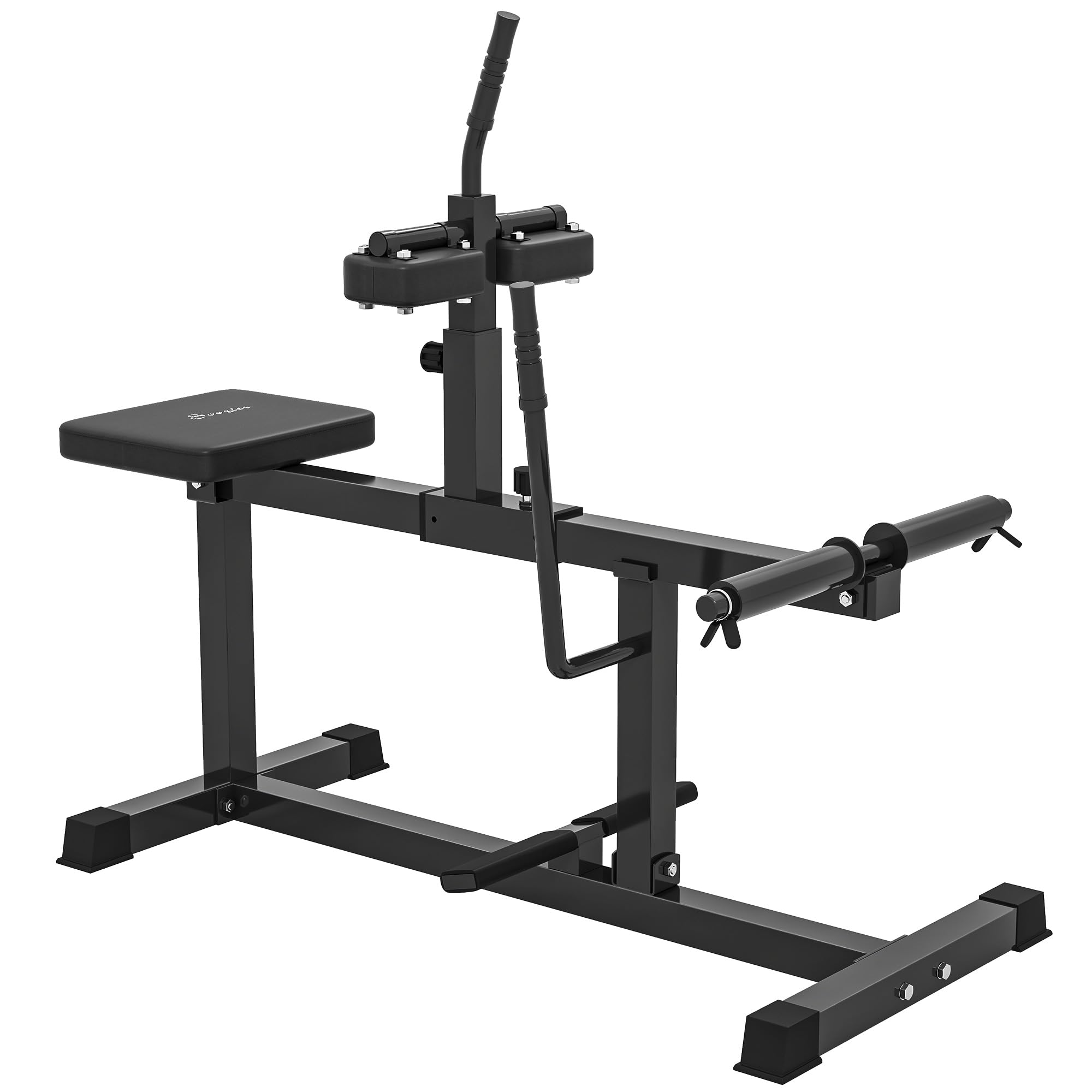 Soozier Seated Calf Raise Machine - Adjustable Leg Machine for Home Gym Calf, Waist, Arm Training