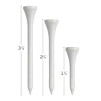Izzo Golf Wood Golf Tees, 1.75 Inch, White, 200 Pack