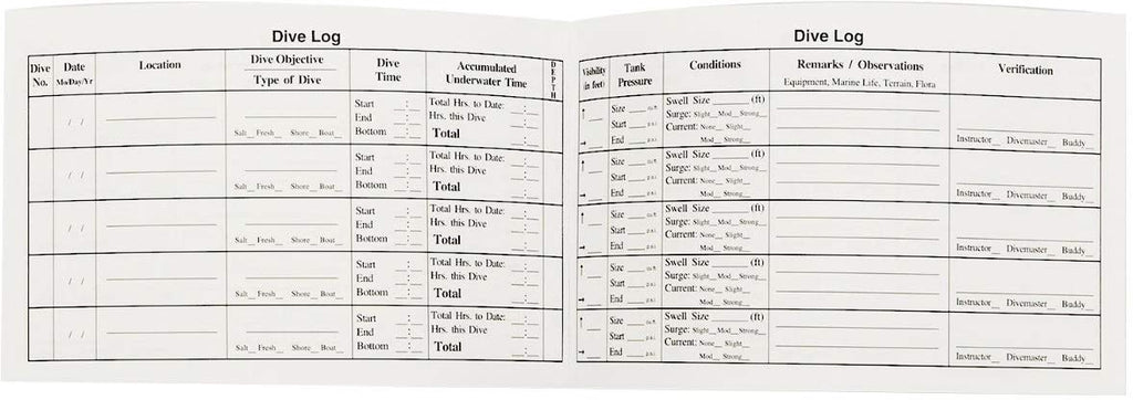 Trident Scuba Diving Log Book