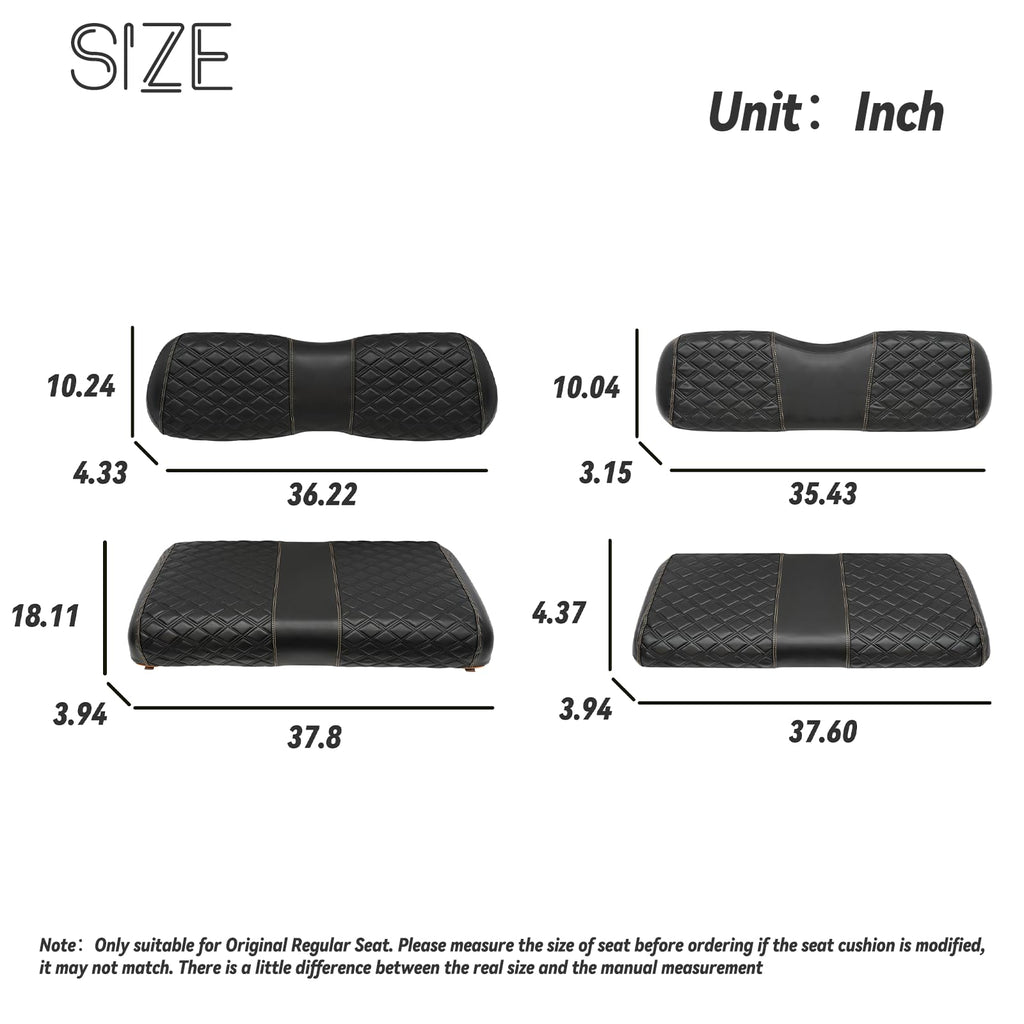 Samxomap Golf Cart Seat Covers Front And Rear Waterproof And Sun Resistant Marine Grade Vinyl Leather Seat Cover Accessories For