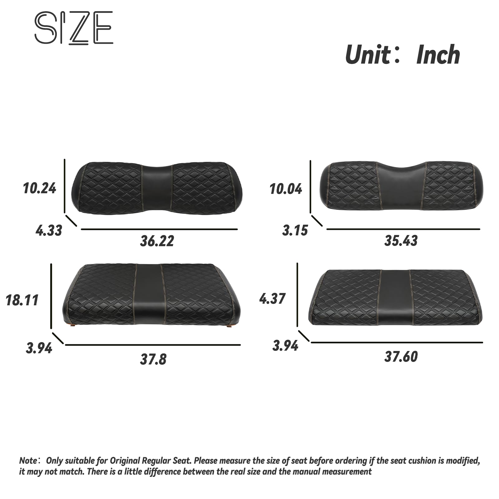 Samxomap Golf Cart Seat Covers Front And Rear Waterproof And Sun Resistant Marine Grade Vinyl Leather Seat Cover Accessories For