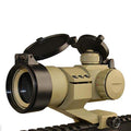 Tactical 35mm Red Blue Green Dot Sight Optic Weaver Picatinny Mount (Dark Earth)