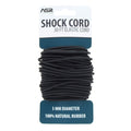 Asr Outdoor Elastic Shock Cord Natural Rubber 30 Feet 3Mm Diameter, Black
